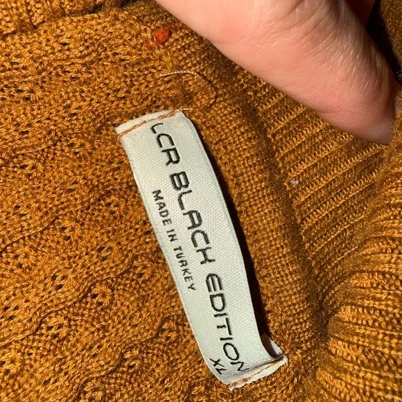 LCR Black Edition Textured Turtleneck Sweater XL - Picture 3 of 9